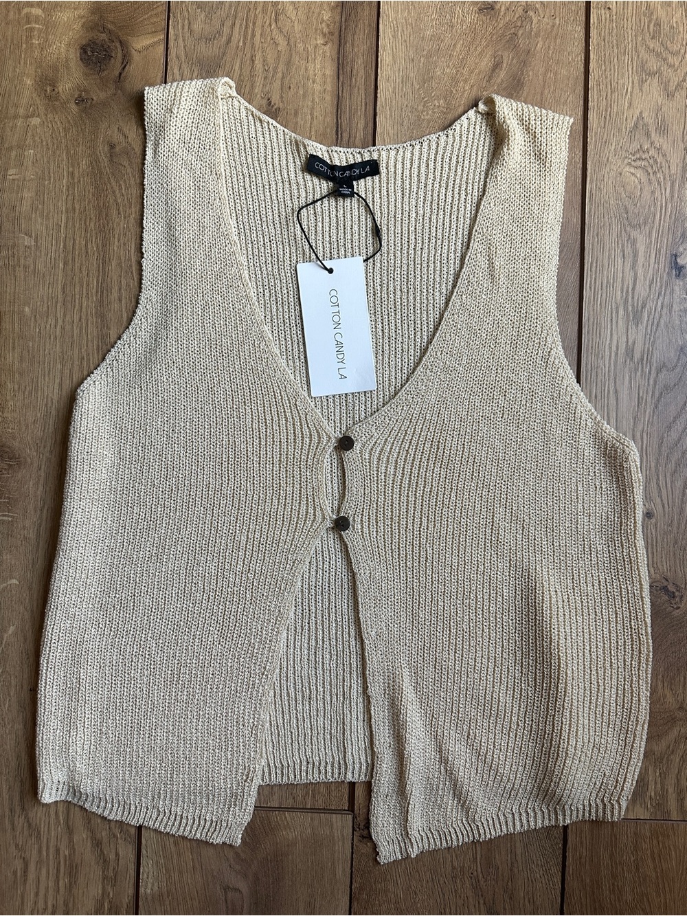 Cotton Candy LA Knit Button Front Tank